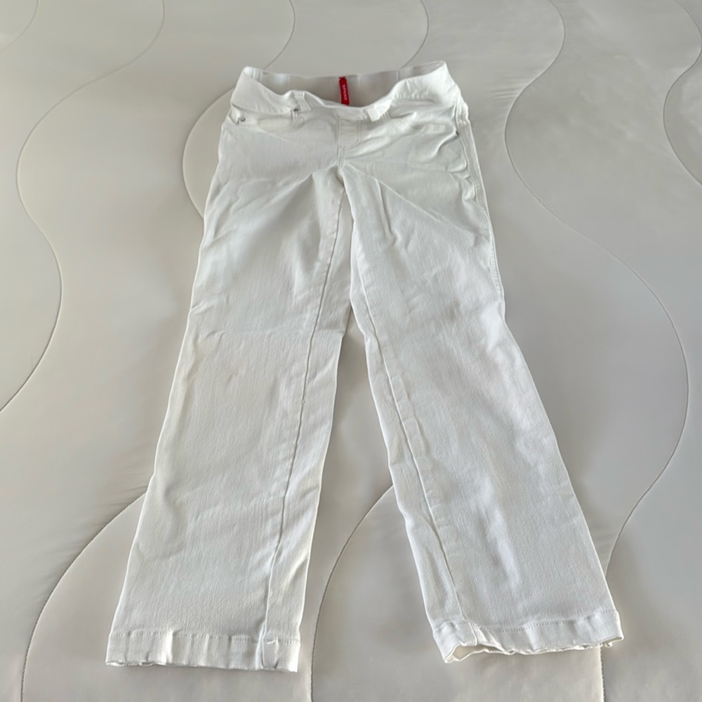 Spanx white ankle jeans
